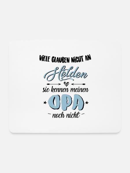 Opa Held - Mousepad (Querformat) - Weiß