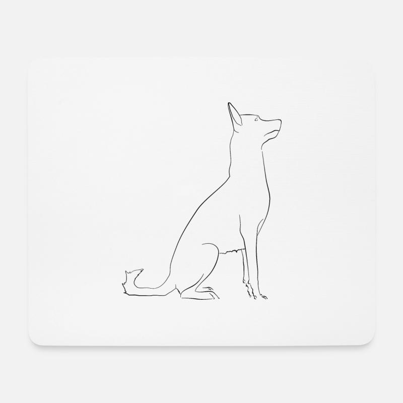 Belgischer Schäferhund Malinois Hund - Mousepad (Querformat) - Weiß