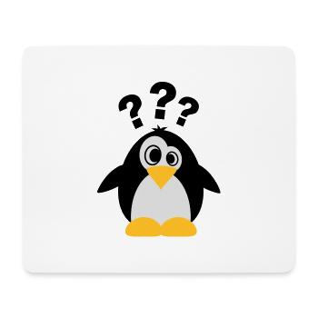 Dummer Pinguin - Mousepad (Querformat) - Weiß - Vorne