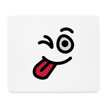 wink_face - Mouse Pad (horizontal) - white - Front