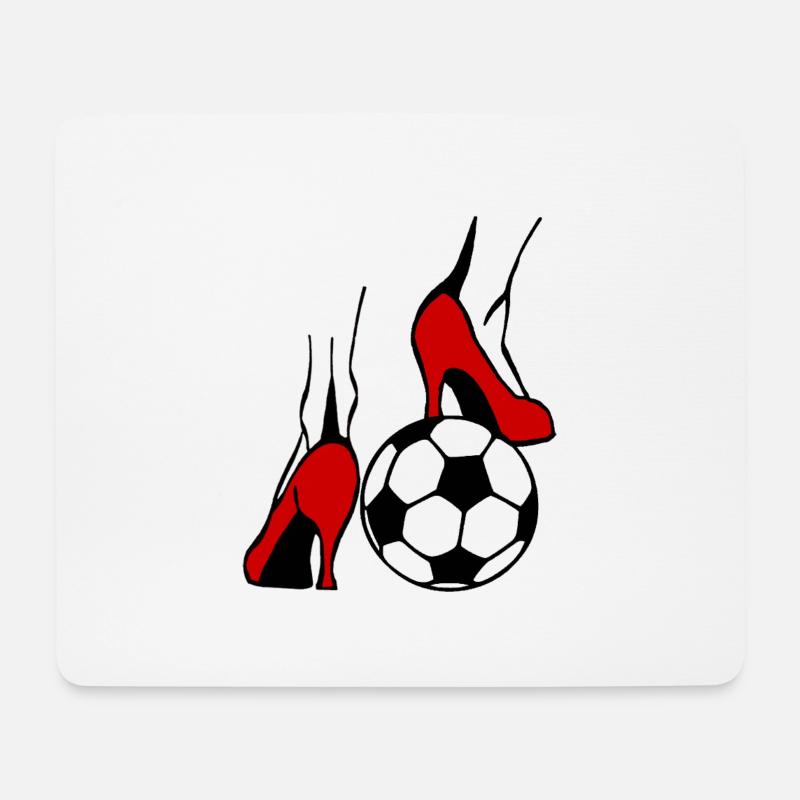 Frauenfussball - Mousepad (Querformat) - Weiß