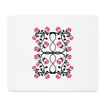 rosenranke_2col - Mousepad (Querformat) - Weiß - Vorne
