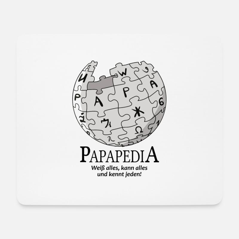 Papapedia wikpedia Vatertag Papa Dad Geschenk neu - Mousepad (Querformat) - Weiß