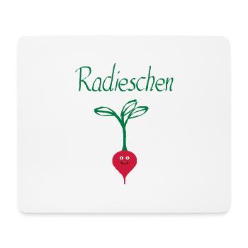 Radieschen 3 - Mousepad (Querformat) - Weiß - Vorne