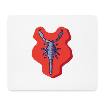 Zodiac Scorpio with poison spike in gray - Mouse Pad (horizontal) - white - Front