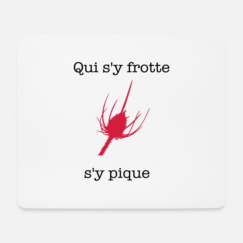 pique - Mousepad (Querformat) - Weiß