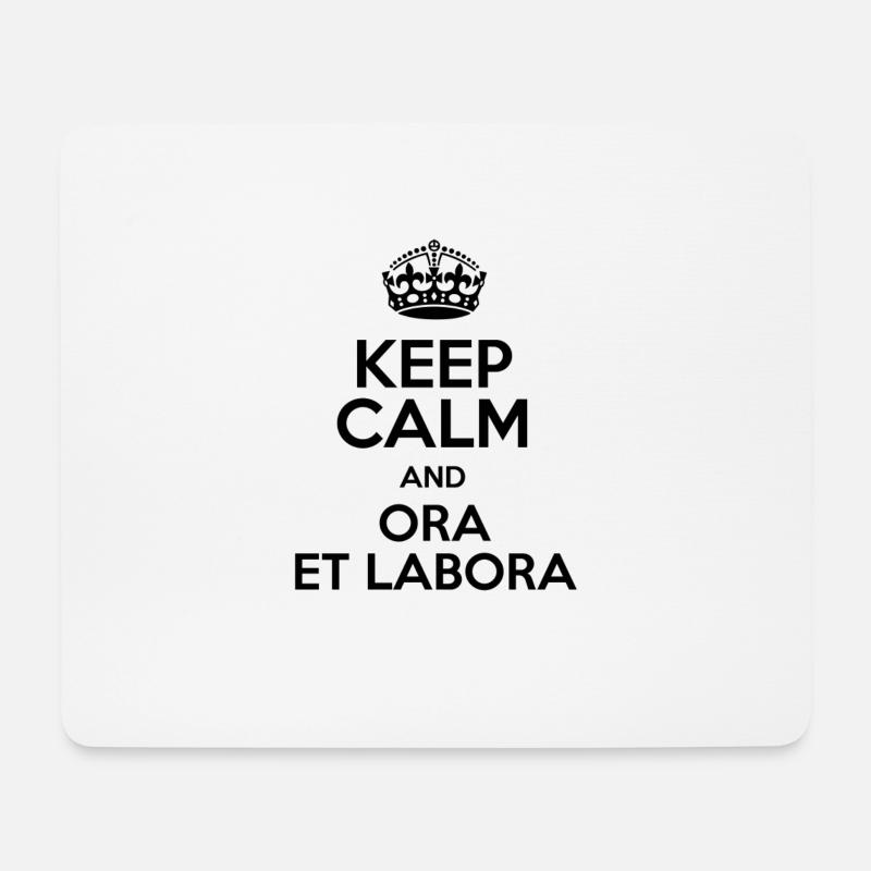 Bleib ruhig und jetzt und labora 2N - Mousepad (Querformat) - Weiß