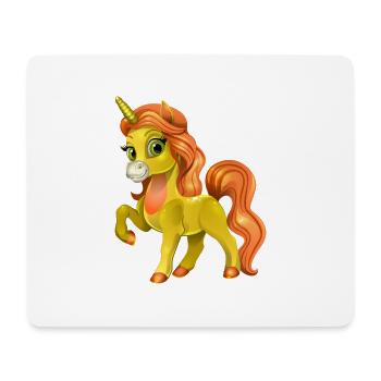 licorne - Tapis de souris (format paysage) - blanc - Devant