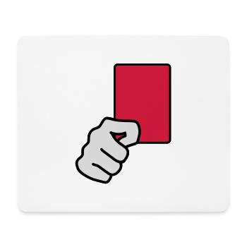 rote_karte__f3 - Tapis de souris (format paysage) - blanc - Devant