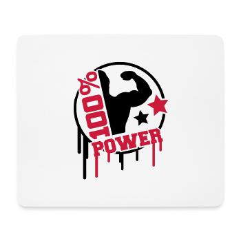 power_100_splat_co2 - Mousepad (Querformat) - Weiß - Vorne