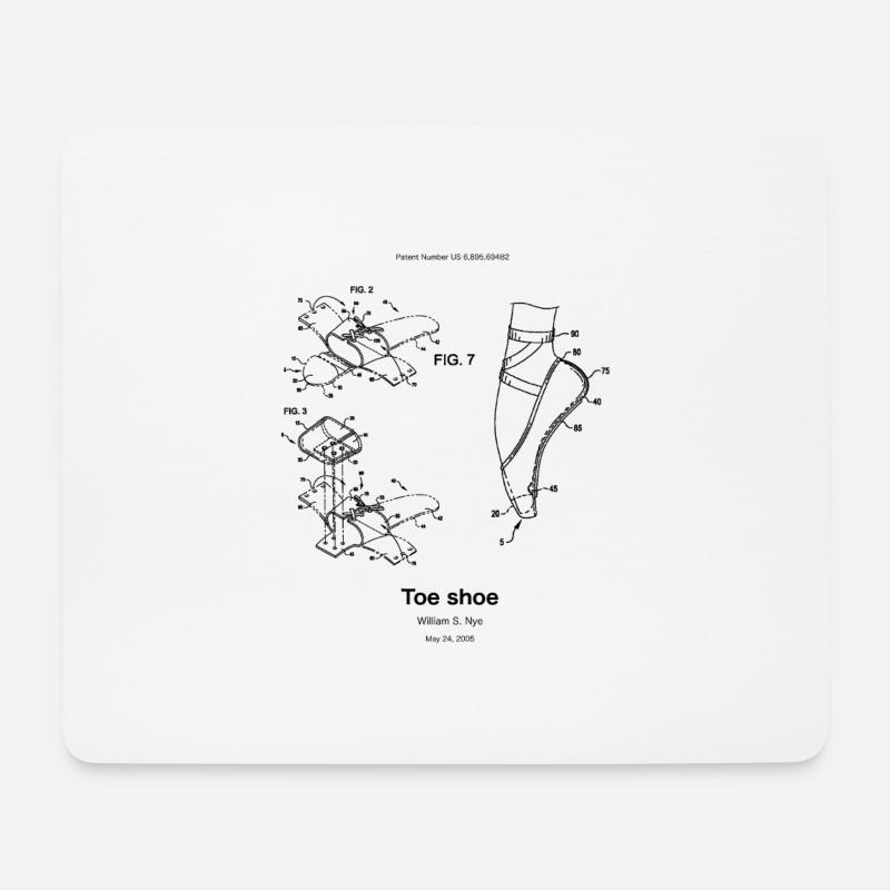 Ballet Shoe - Mouse Pad (horizontal) - white