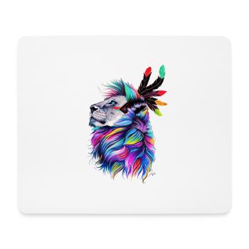 lion - Tapis de souris (format paysage) - blanc - Devant