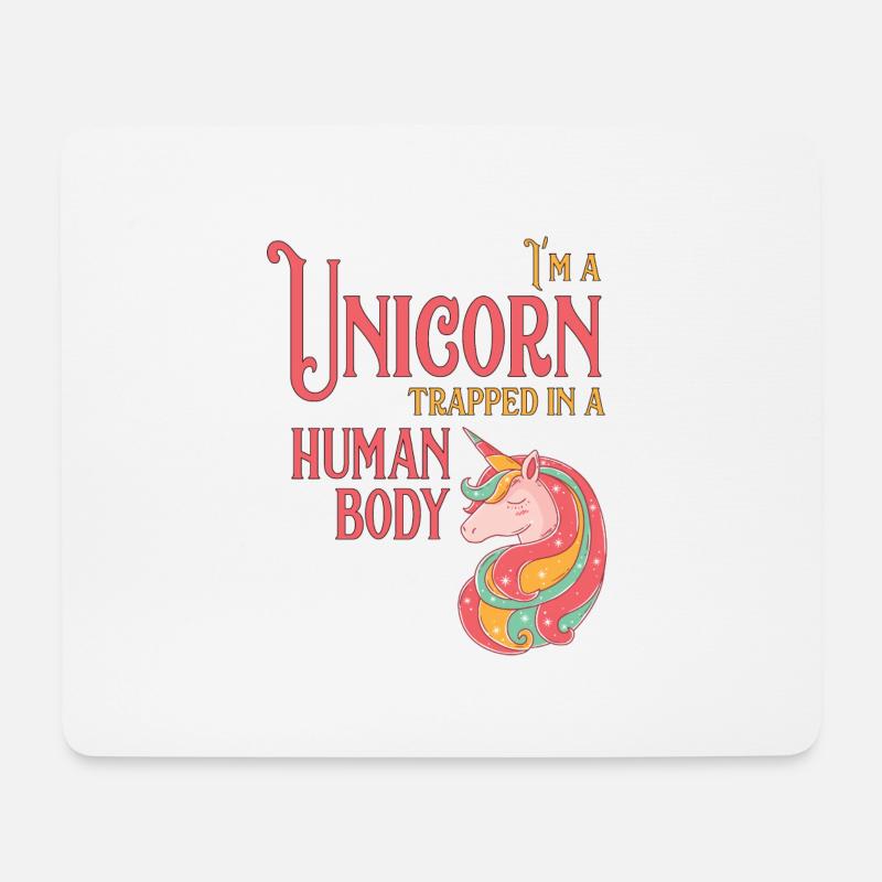 Einhorn Unicorn Süß Mädchen Geschenk bestseller - Mousepad (Querformat) - Weiß