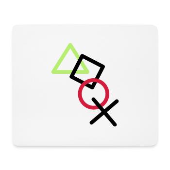 X viereck dreieck symbole controller game kreis lo - Mousepad (Querformat) - Weiß - Vorne
