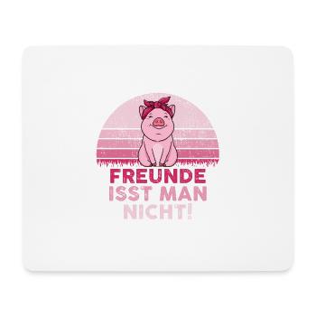 Vegan Vegan Lifestyle Gift · Friends are one - Mouse Pad (horizontal) - white - Front