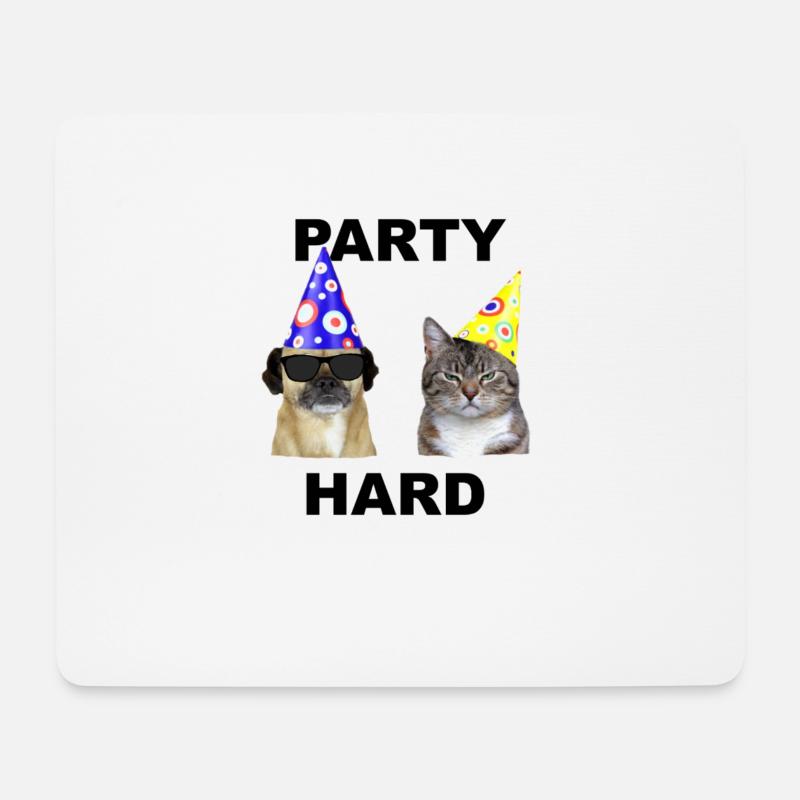 Party Party Hard Gift - Mouse Pad (horizontal) - white