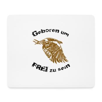 Geboren um FREI zu sein - Mousepad (Querformat) - Weiß - Vorne