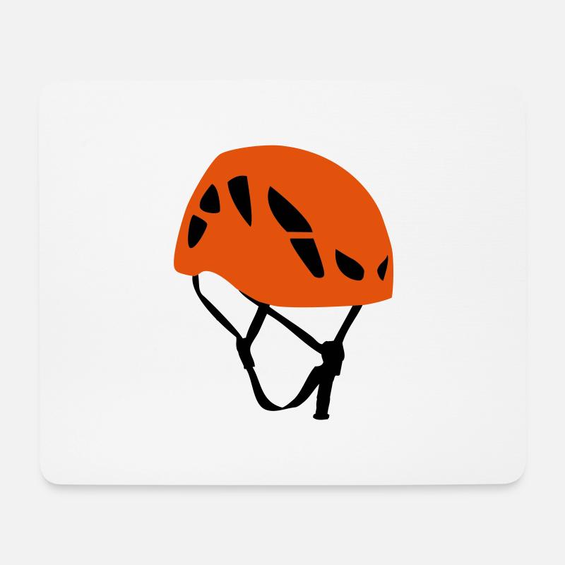 kletterhelm - Mousepad (Querformat) - Weiß