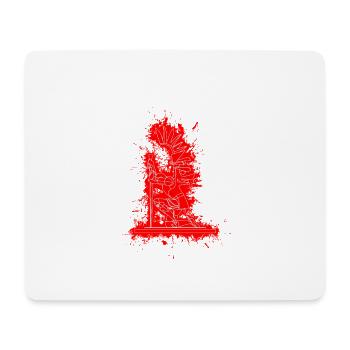 Polne Poland - hussare, hussar als kniender ritter - Mousepad (Querformat) - Weiß - Vorne