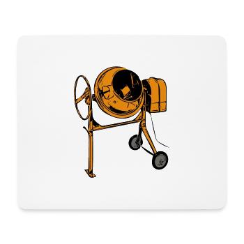 Concrete Mixer - Mouse Pad (horizontal) - white - Front
