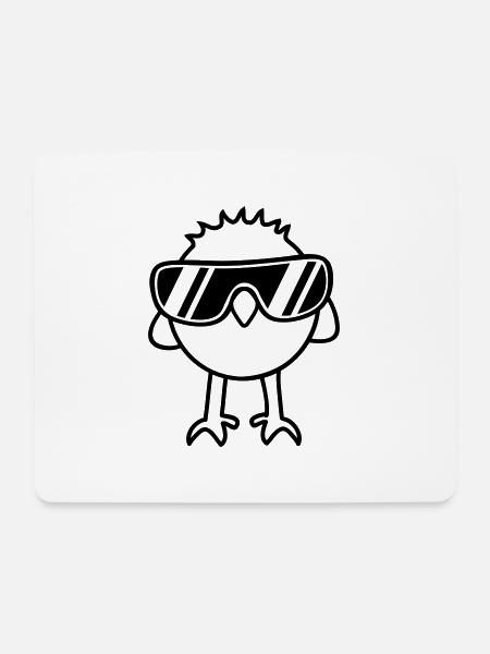 Cool Chick - Mousepad (Querformat) - Weiß