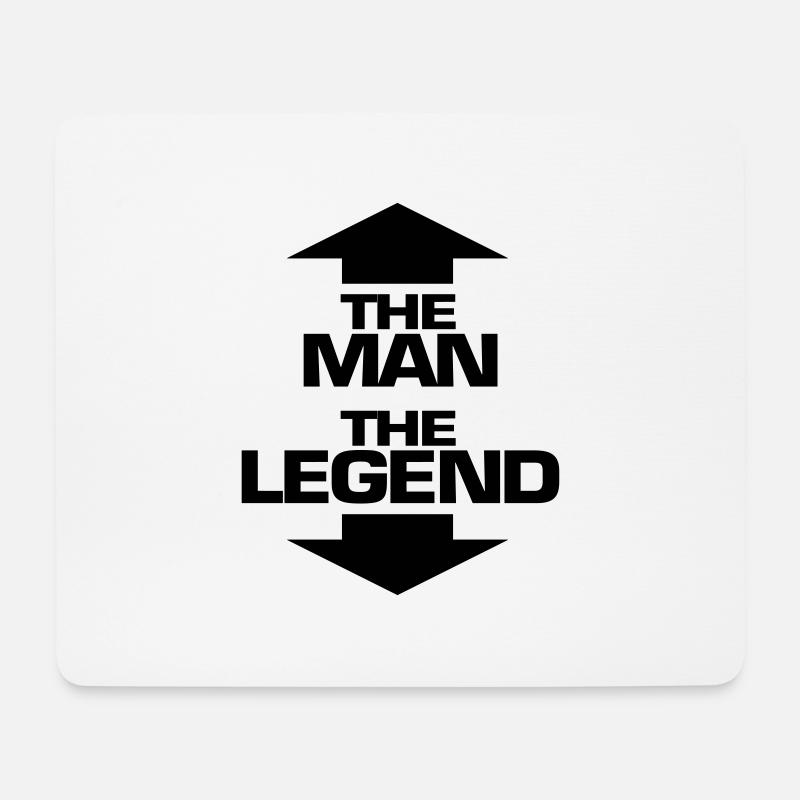 The man and the legend - Mousepad (Querformat) - Weiß