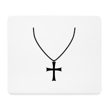 jewelry necklace church symbol cross jesus christ - Mouse Pad (horizontal) - white - Front