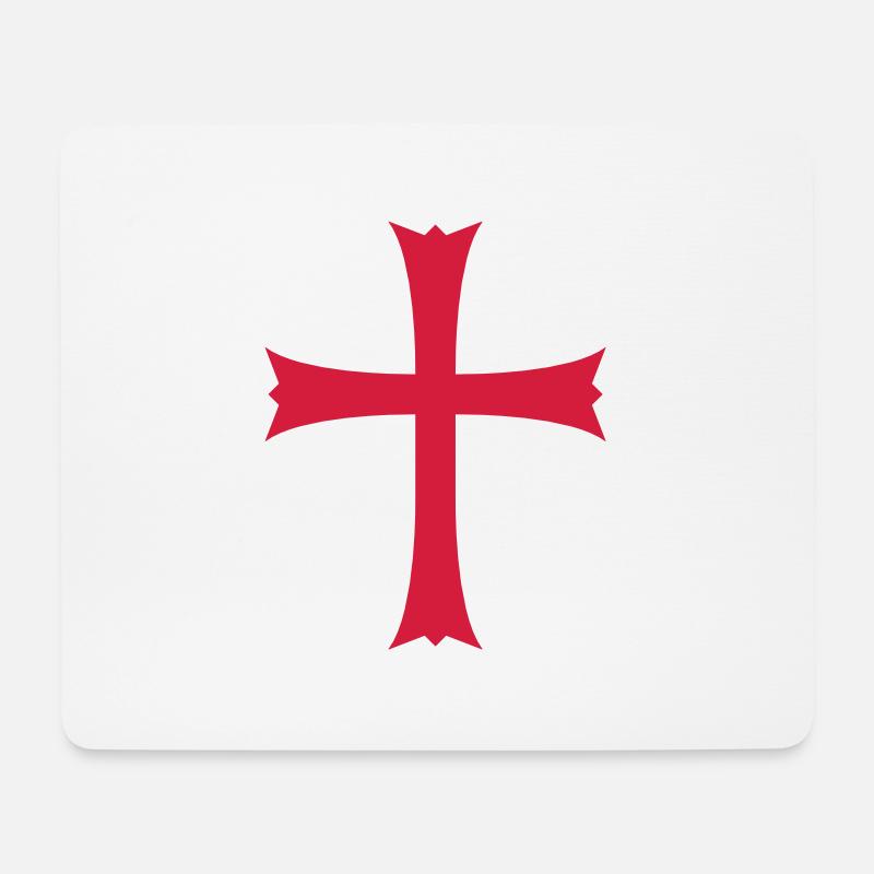 kreuzritter kirche symbol kreuz jesus christus chr - Mousepad (Querformat) - Weiß