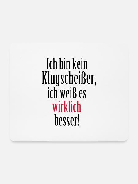 Klugscheißer - Mousepad (Querformat) - Weiß
