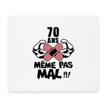 70 ans meme pas mal anniversaire muscle - Tapis de souris (format paysage) - blanc - Devant