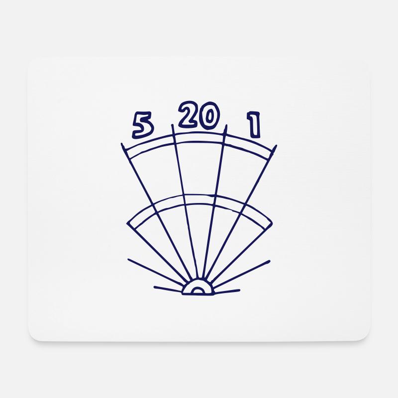 Dartboard Tops (ID: 010004) - Mousepad (Querformat) - Weiß