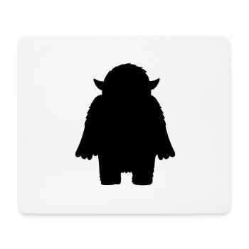 Monster black and white shirt gift idea - Mouse Pad (horizontal) - white - Front