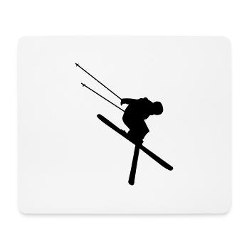 skiing - ski fahrer - skier - Mousepad (Querformat) - Weiß - Vorne
