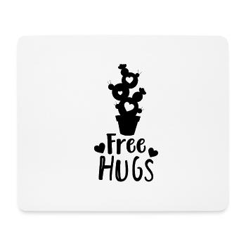Free Hugs - Tapis de souris (format paysage) - blanc - Devant
