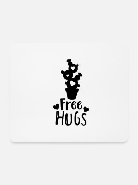 Free Hugs - Mousepad (Querformat) - Weiß