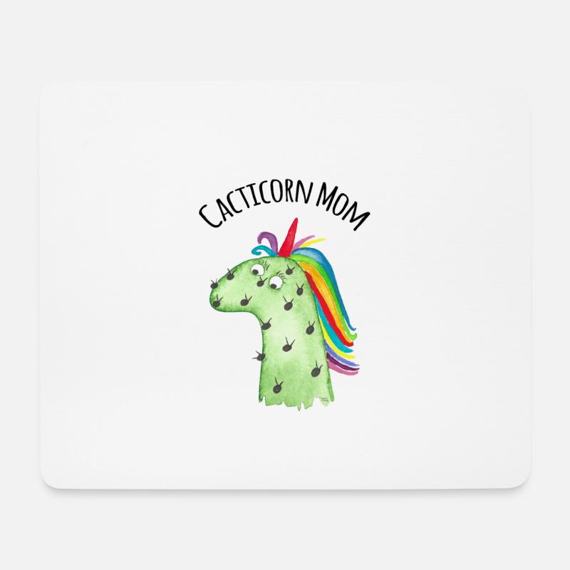 Cacticorn Mom - Mouse Pad (horizontal) - white