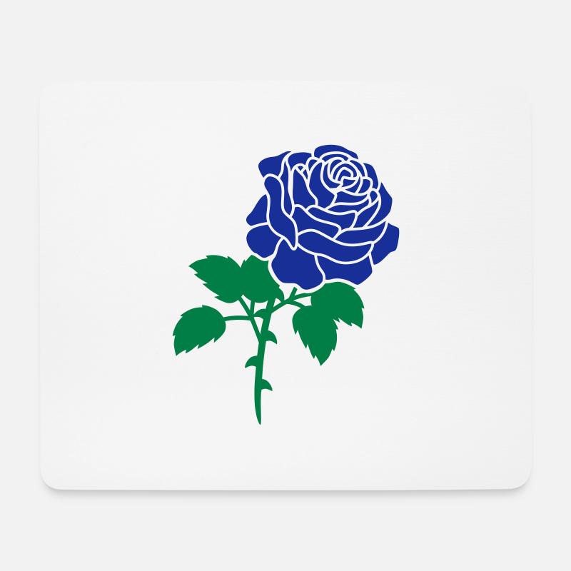Blue rose - Mouse Pad (horizontal) - white