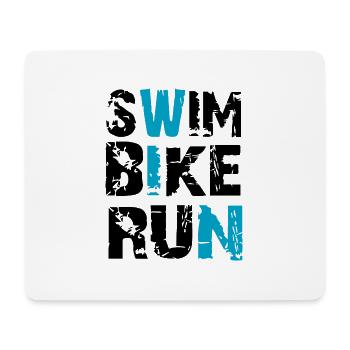Triathlon - Tapis de souris (format paysage) - blanc - Devant