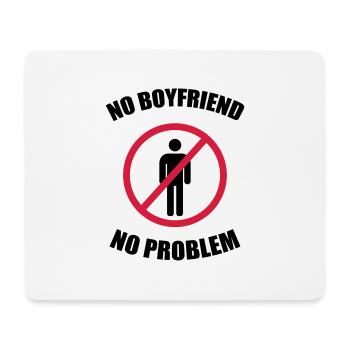 no_boyfriend_no_problem - Tapis de souris (format paysage) - blanc - Devant