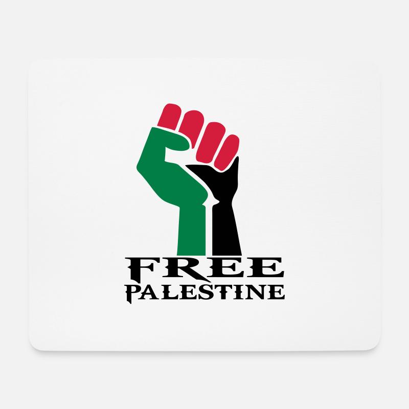 Zeichnen der palästinensischen Symbolflagge Paläst - Mousepad (Querformat) - Weiß