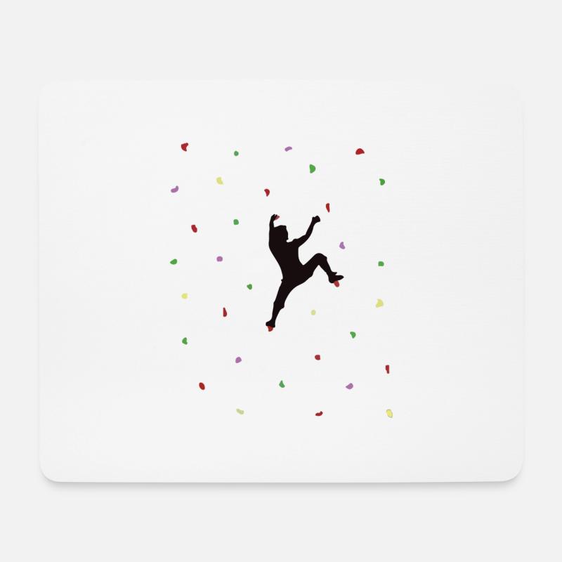 Bouldering climbing climbing - Mouse Pad (horizontal) - white
