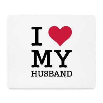 I Love My Husband - Mousepad (Querformat) - Weiß - Vorne