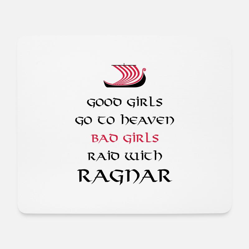 Bad Girls Raid With Ragnar - Tappetino per mouse (orizzontale) - bianco