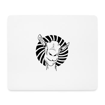 Chèvre Goat - Tapis de souris (format paysage) - blanc - Devant
