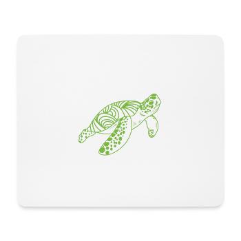 Schildkröte - Mousepad (Querformat) - Weiß - Vorne