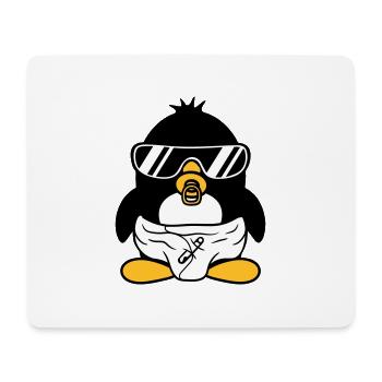 pinguin baby kind schnuller windel sonnenbrille lu - Mousepad (Querformat) - Weiß - Vorne