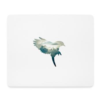 Bird silhouette with background - Mouse Pad (horizontal) - white - Front