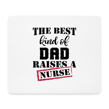The Best Dad Raises A Nurse - Mousepad (Querformat) - Weiß - Vorne