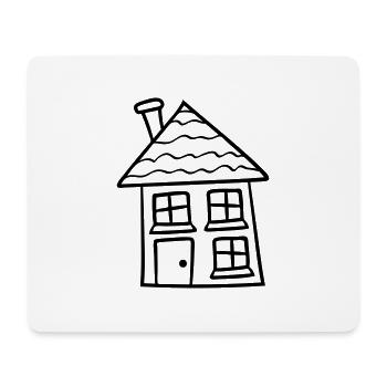sweet home petite maison de campagne maison constr - Tapis de souris (format paysage) - blanc - Devant