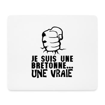 bretonne vraie poing frappe ferme - Tapis de souris (format paysage) - blanc - Devant